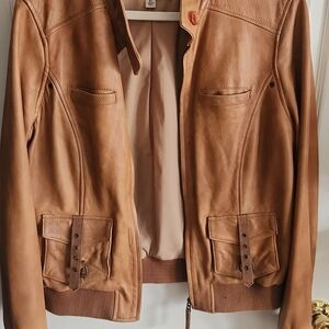 Lucky Brand Tan Leather Jacket